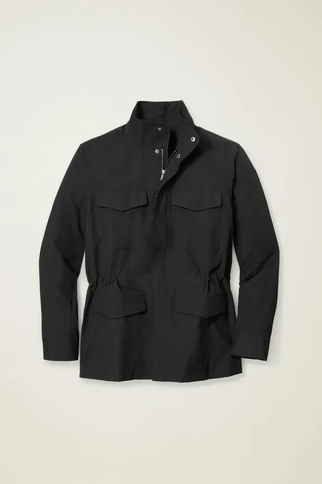 Men Jackets and Coats Bonobos The Tech Utility Jacket Jet Black