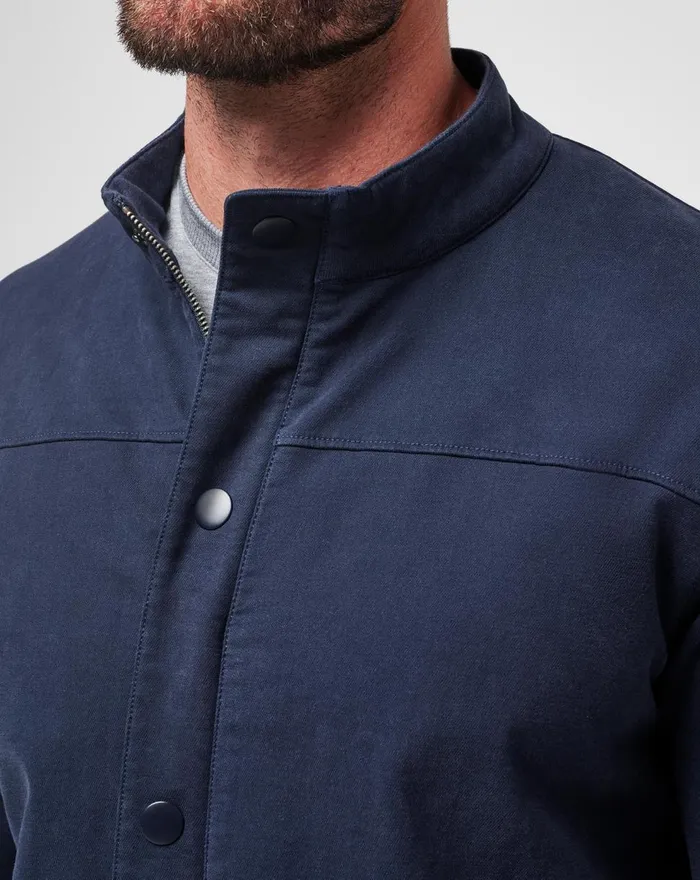 Men Jackets TravisMathew CLOUD DENIM FULL ZIP Blue Nights