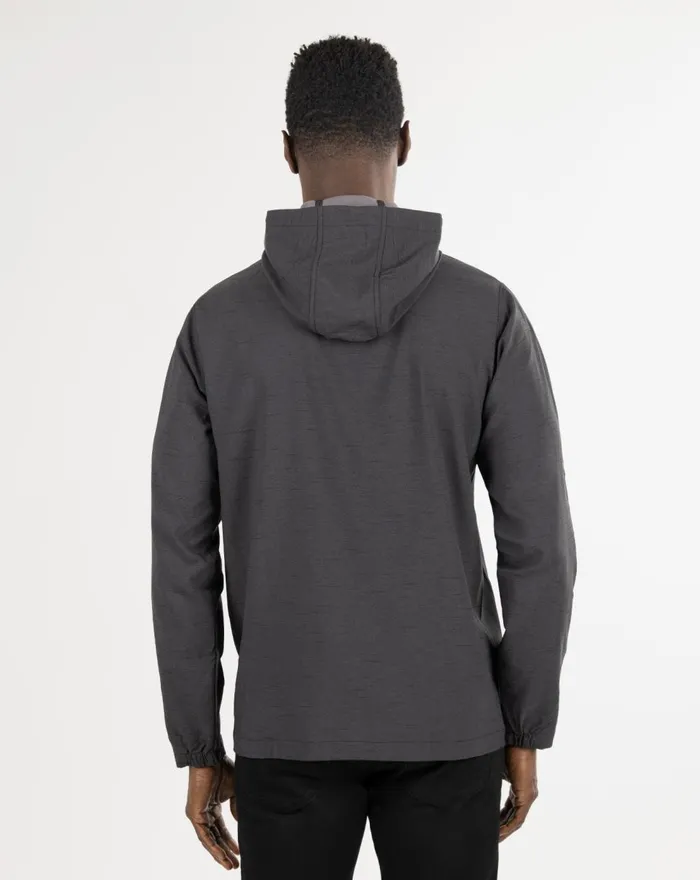 Men Jackets TravisMathew ELEMENT OF SURPRISE FULL ZIP HOODIE Heather Black