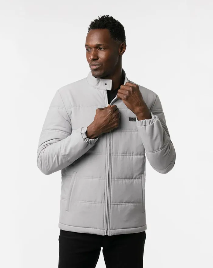 Men Jackets TravisMathew INTERLUDE PUFFER JACKET Heather Sleet