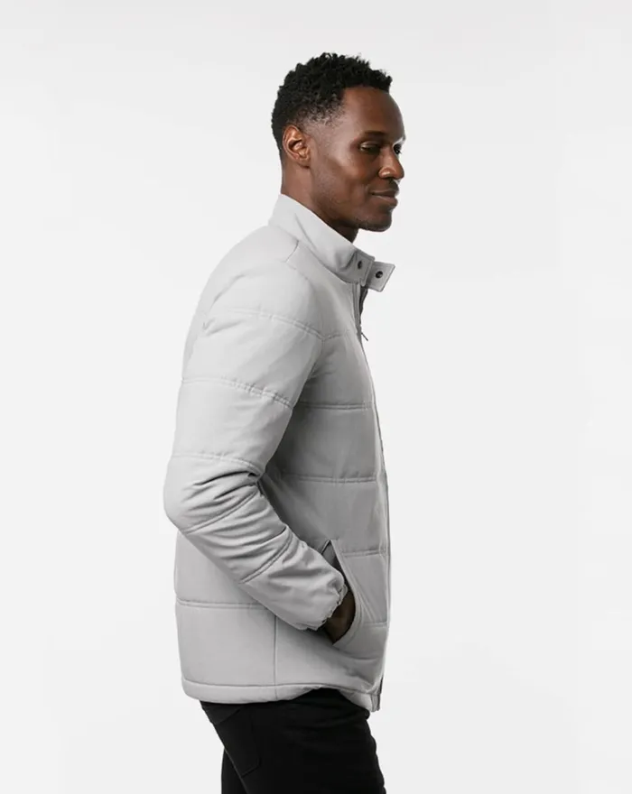 Men Jackets TravisMathew INTERLUDE PUFFER JACKET Heather Sleet