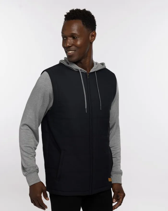 Men Jackets TravisMathew SCAVENGER FULL ZIP HOODIE Blackheather Grey