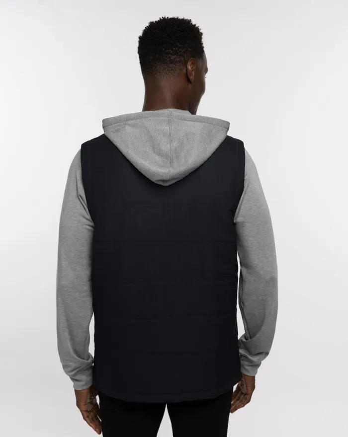 Men Jackets TravisMathew SCAVENGER FULL ZIP HOODIE Blackheather Grey