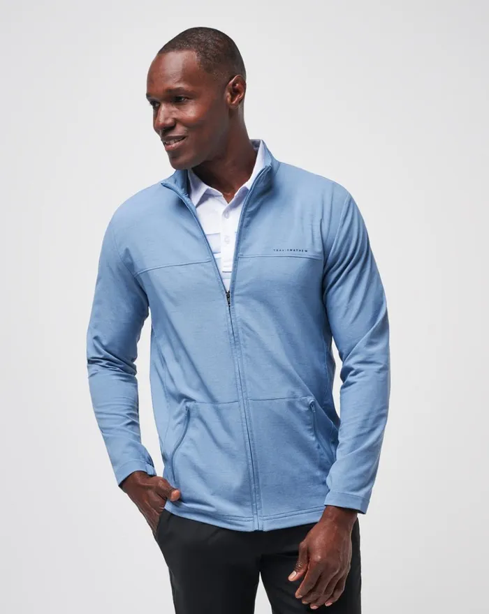 Men Jackets TravisMathew VALLEY VIEW FULL ZIP Coronet