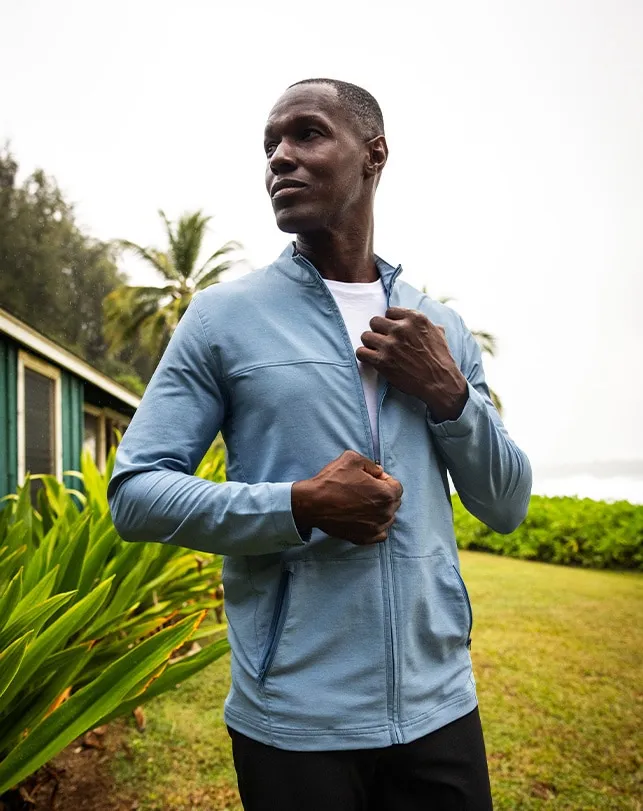 Men Jackets TravisMathew VALLEY VIEW FULL ZIP Coronet
