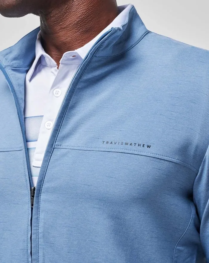 Men Jackets TravisMathew VALLEY VIEW FULL ZIP Coronet