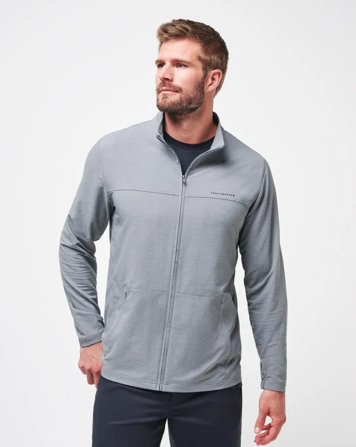 Men Jackets TravisMathew VALLEY VIEW FULL ZIP Heather Grey