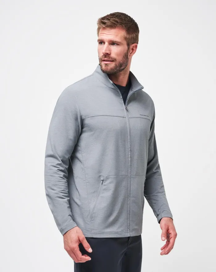 Men Jackets TravisMathew VALLEY VIEW FULL ZIP Heather Grey