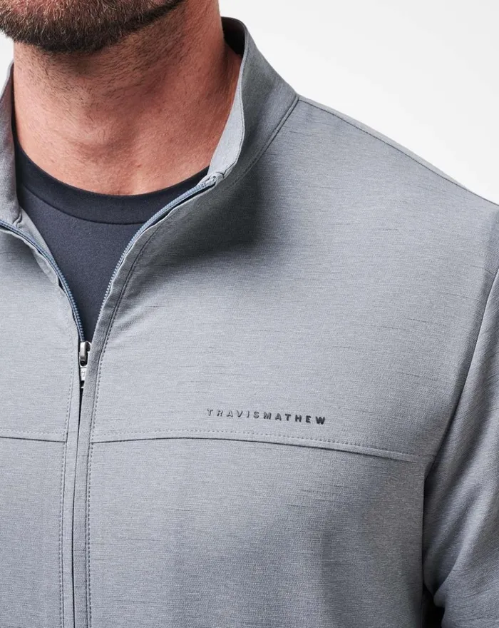 Men Jackets TravisMathew VALLEY VIEW FULL ZIP Heather Grey