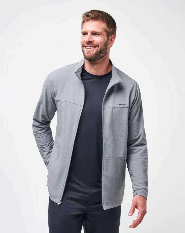 Men Jackets TravisMathew VALLEY VIEW FULL ZIP Heather Grey