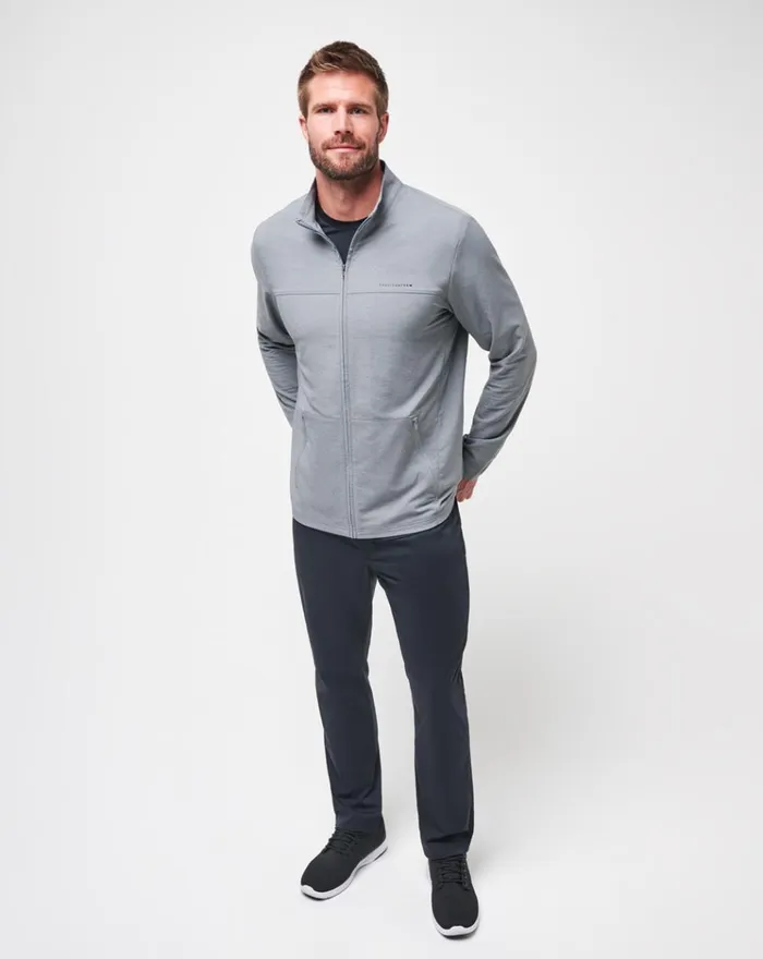 Men Jackets TravisMathew VALLEY VIEW FULL ZIP Heather Grey