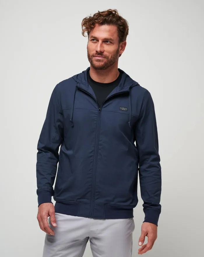 Men Jackets TravisMathew WANDERLUST HOODIE Mood Indigo