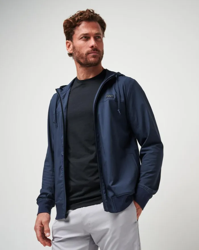 Men Jackets TravisMathew WANDERLUST HOODIE Mood Indigo