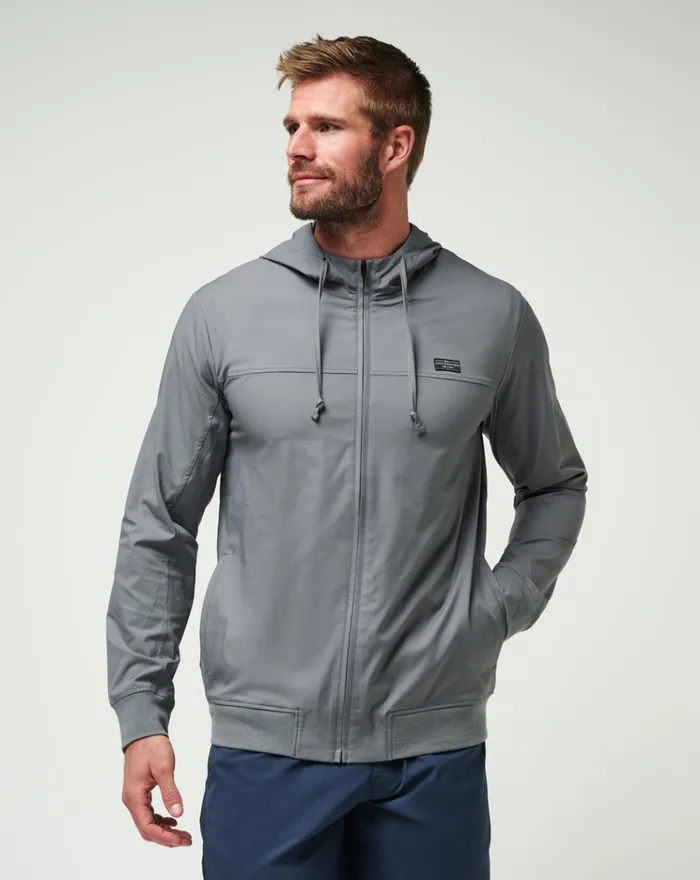 Men Jackets TravisMathew WANDERLUST HOODIE Quiet Shade
