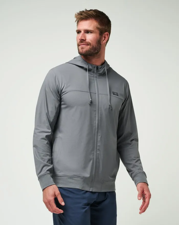 Men Jackets TravisMathew WANDERLUST HOODIE Quiet Shade