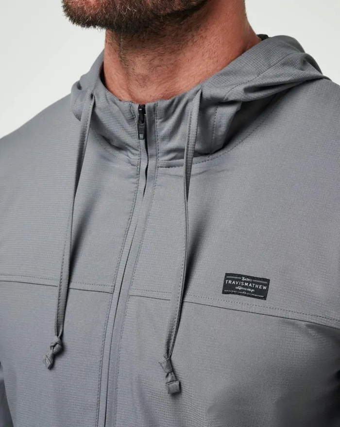 Men Jackets TravisMathew WANDERLUST HOODIE Quiet Shade