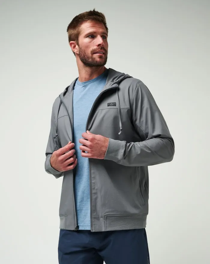 Men Jackets TravisMathew WANDERLUST HOODIE Quiet Shade
