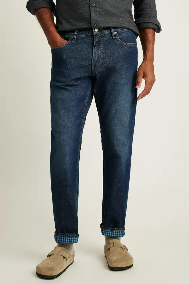 Men Jeans Bonobos Fireside Flannel Lined Jean Midnight Wash