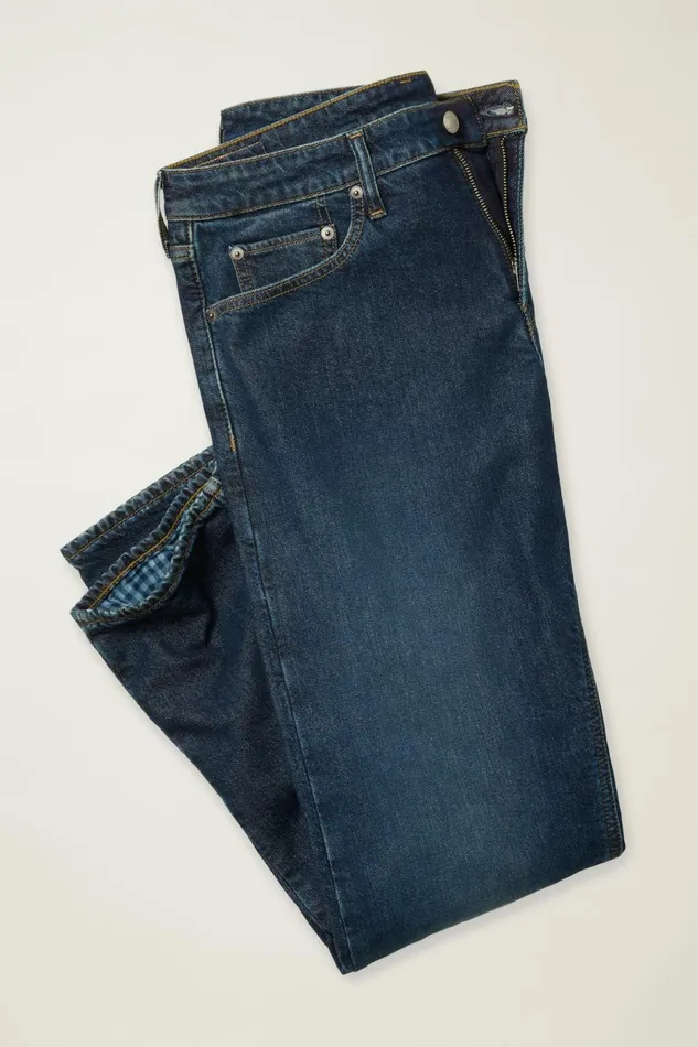 Men Jeans Bonobos Fireside Flannel Lined Jean Midnight Wash
