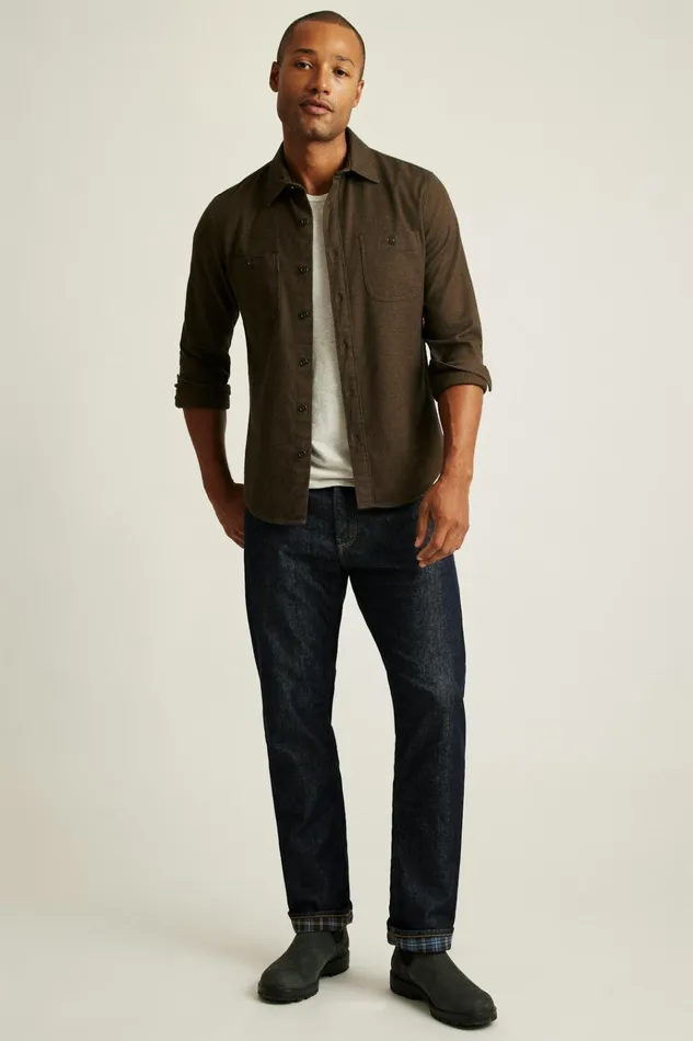 Men Jeans Bonobos Fireside Flannel Lined Jean Resin Rinse