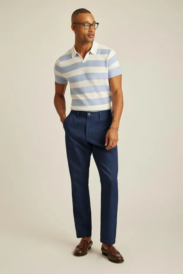 Men Jeans Bonobos Hemp Denim Chino Dark Indigo