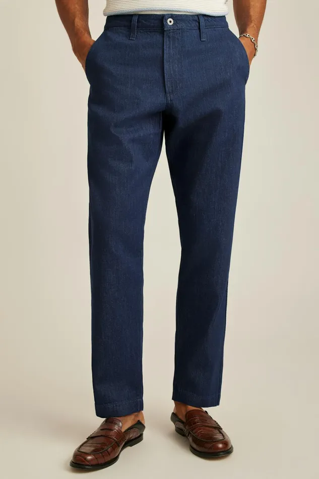 Men Jeans Bonobos Hemp Denim Chino Dark Indigo