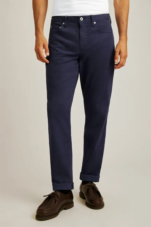 Men Jeans Bonobos Italian Brushed 5Pocket Pants Maritime Blue