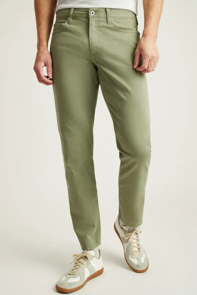 Men Jeans Bonobos Italian Brushed 5Pocket Pants Moss Green