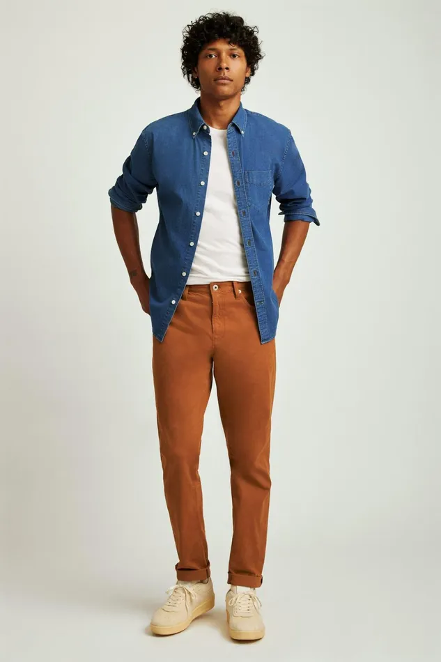 Men Jeans Bonobos Italian Brushed 5Pocket Pants Sequoia Brown