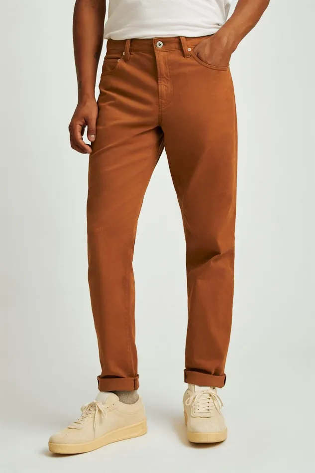 Men Jeans Bonobos Italian Brushed 5Pocket Pants Sequoia Brown
