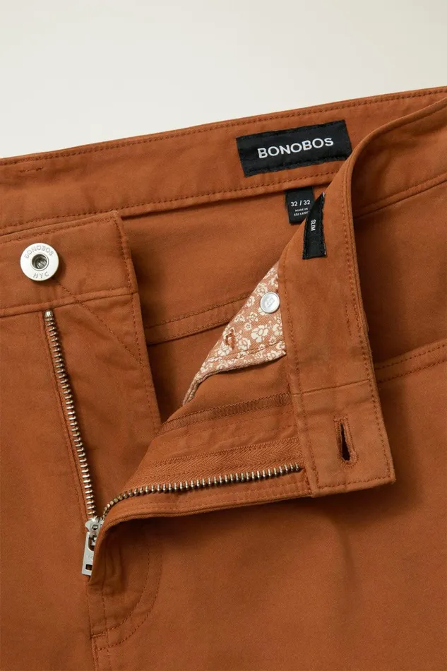 Men Jeans Bonobos Italian Brushed 5Pocket Pants Sequoia Brown