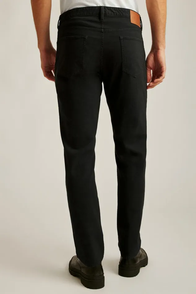 Men Jeans Bonobos Italian Textured Five Pocket Jet Black