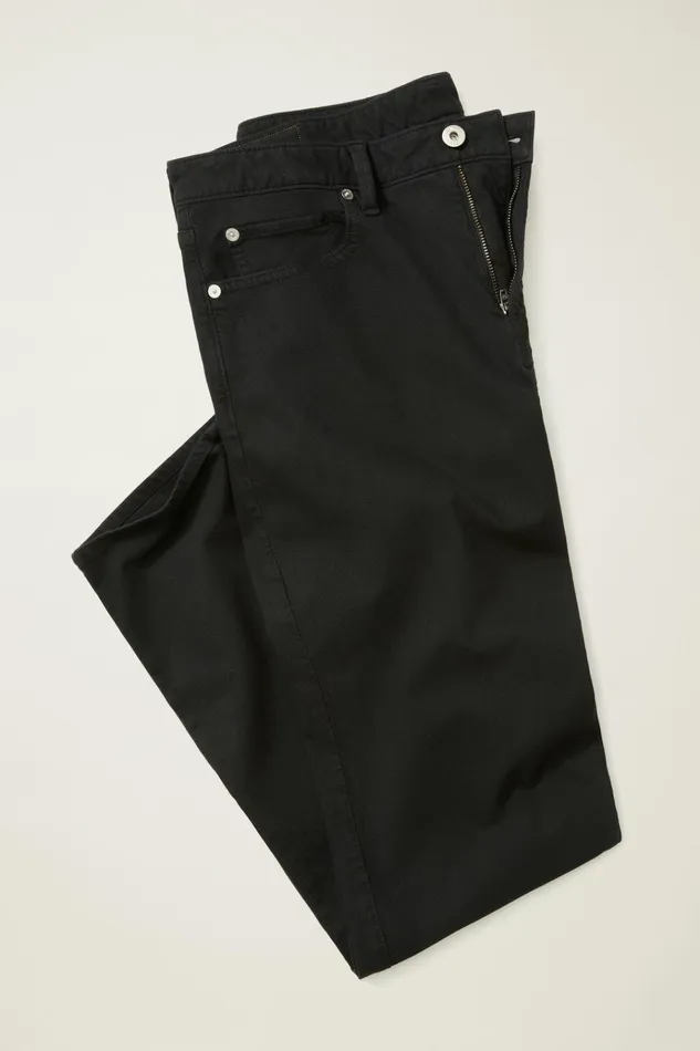 Men Jeans Bonobos Italian Textured Five Pocket Jet Black
