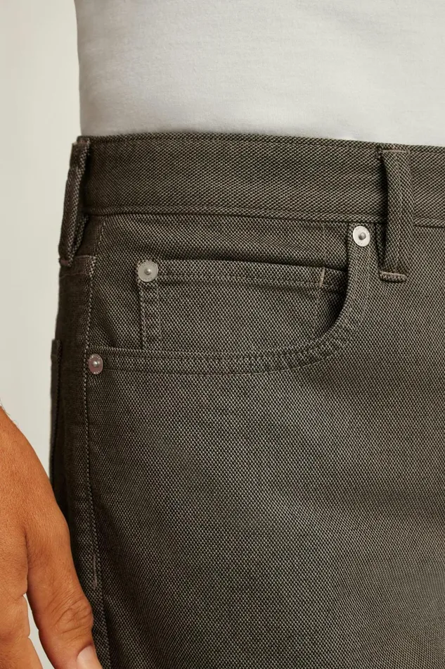 Men Jeans Bonobos Italian Textured Five Pocket Textured Vintage Khaki