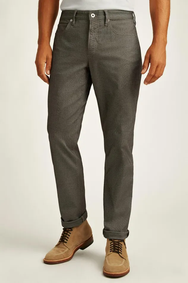 Men Jeans Bonobos Italian Textured Five Pocket Textured Vintage Khaki