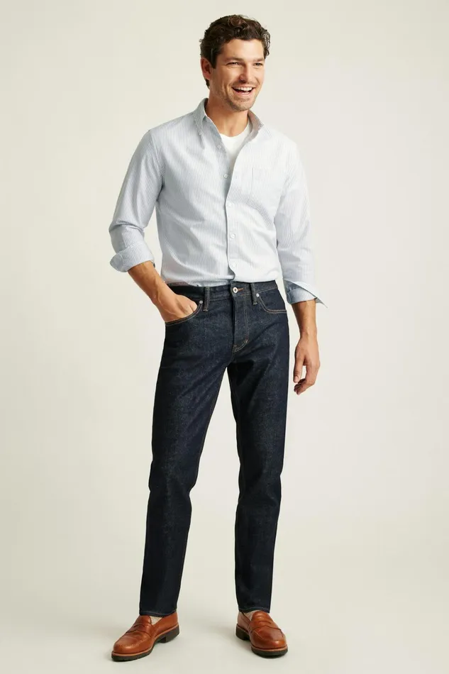 Men Jeans Bonobos Japanese Stretch Selvedge Jeans Rinse Wash