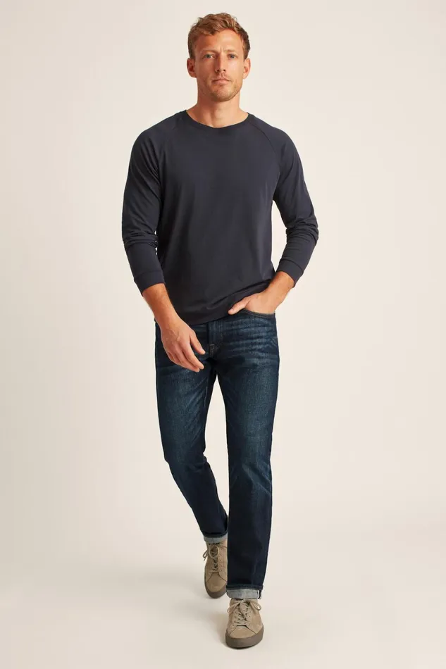 Men Jeans Bonobos Selvedge Stretch Jeans Dark Wash