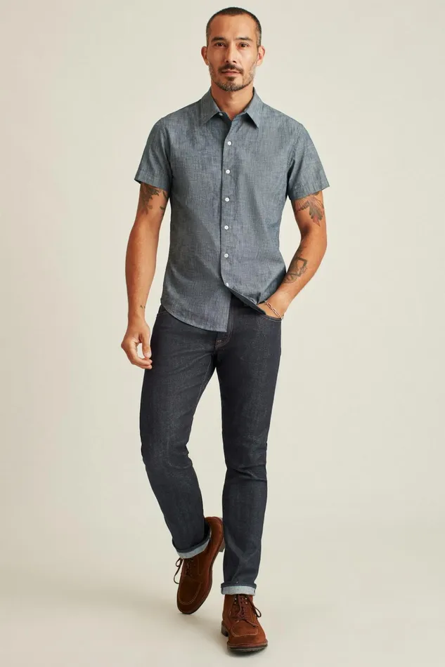 Men Jeans Bonobos Selvedge Stretch Jeans Resin Rinse
