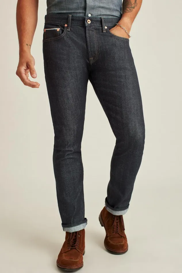 Men Jeans Bonobos Selvedge Stretch Jeans Resin Rinse