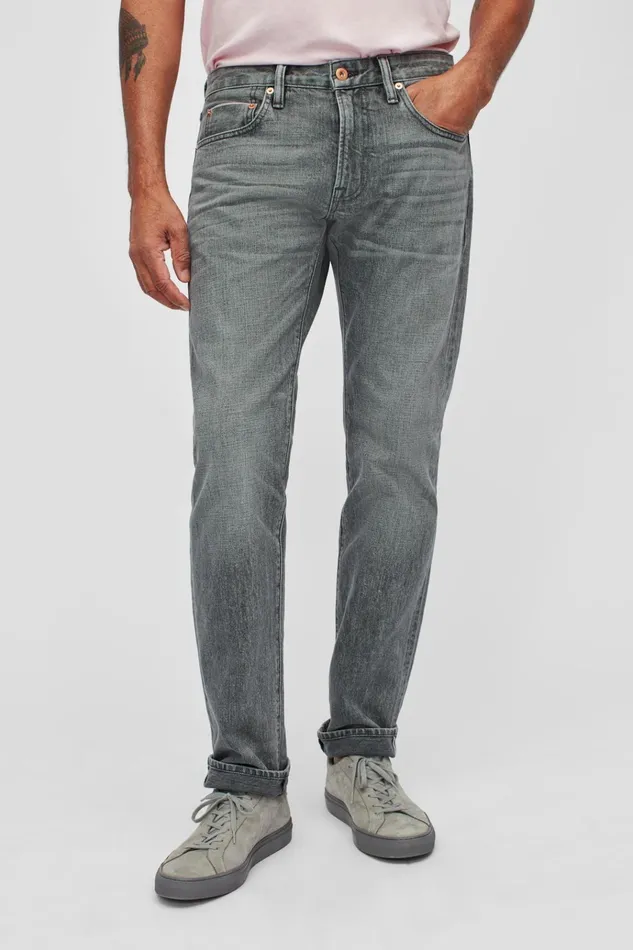Men Jeans Bonobos Selvedge Stretch Jeans Silver