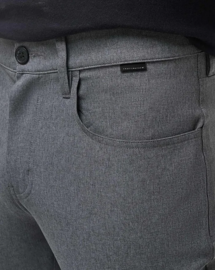 Men Pants TravisMathew OPEN TO CLOSE PANT Heather Dark Grey