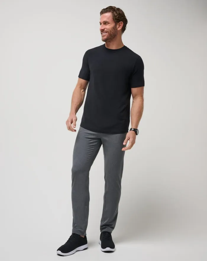 Men Pants TravisMathew OPEN TO CLOSE PANT Heather Dark Grey