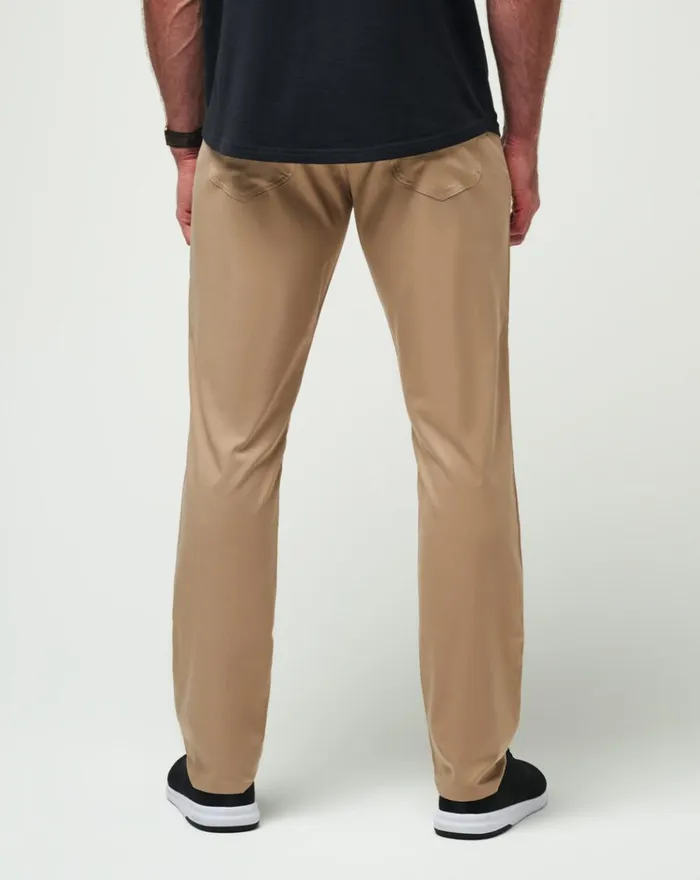 Men Pants TravisMathew OPEN TO CLOSE PANT Khaki