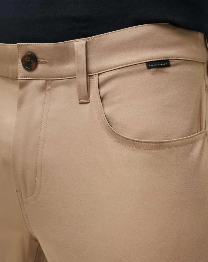 Men Pants TravisMathew OPEN TO CLOSE PANT Khaki