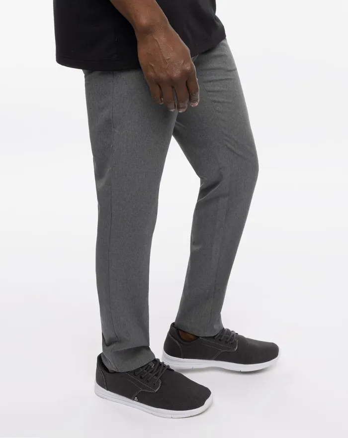 Men Pants TravisMathew OPEN TO CLOSE SLIM PANT Heather Grey