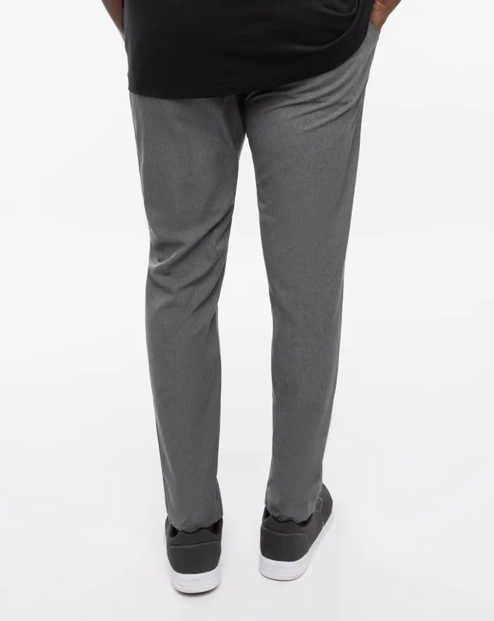 Men Pants TravisMathew OPEN TO CLOSE SLIM PANT Heather Grey