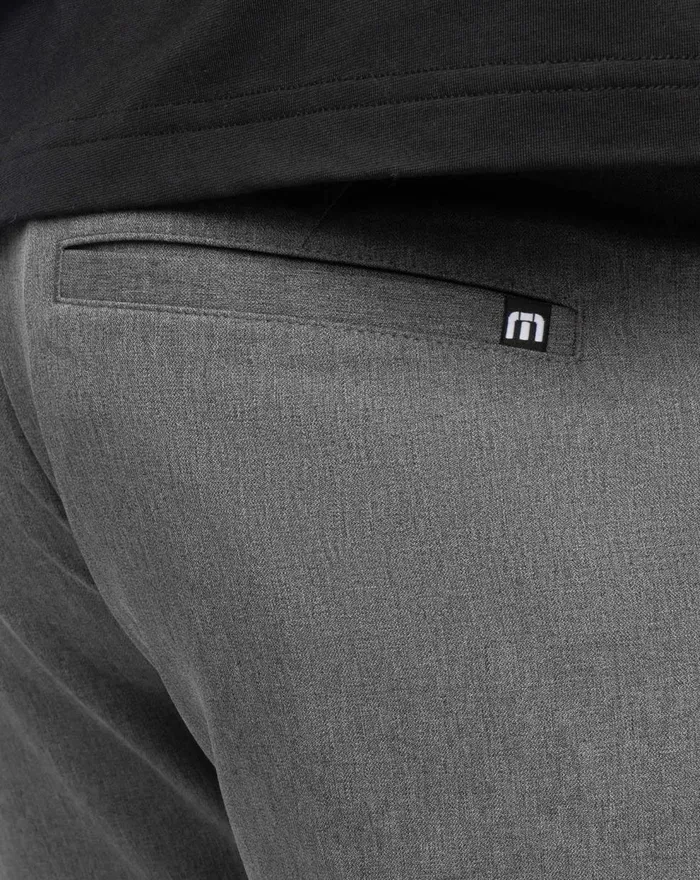 Men Pants TravisMathew OPEN TO CLOSE SLIM PANT Heather Grey