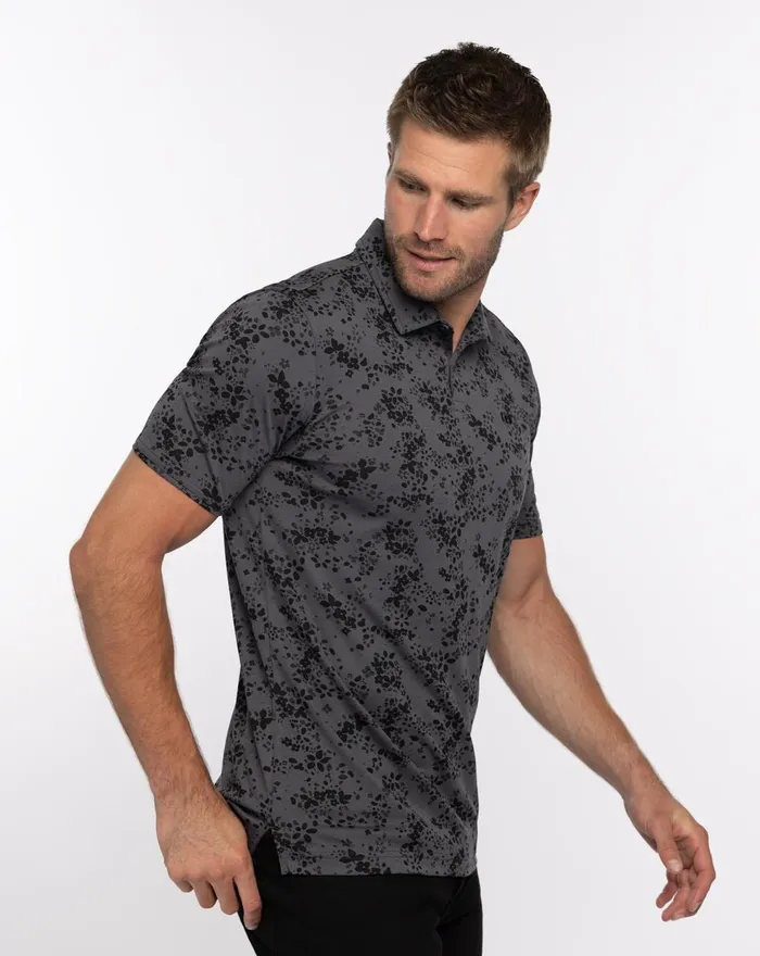 Men Polos TravisMathew A LITTLE SPICE POLO Heather Forged Iron
