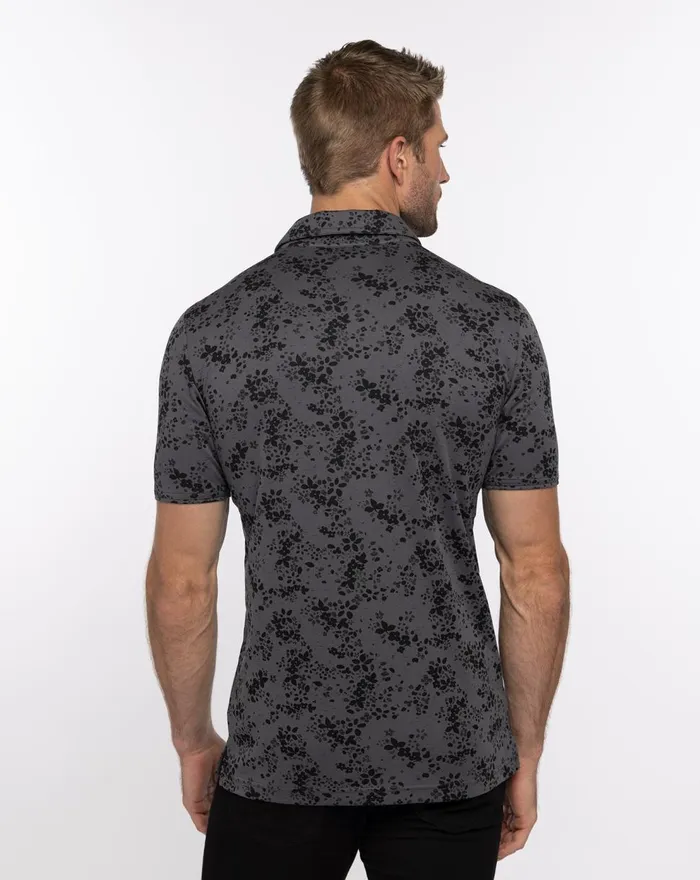 Men Polos TravisMathew A LITTLE SPICE POLO Heather Forged Iron