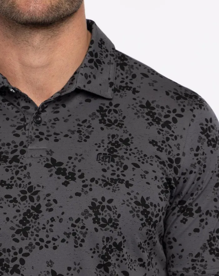 Men Polos TravisMathew A LITTLE SPICE POLO Heather Forged Iron